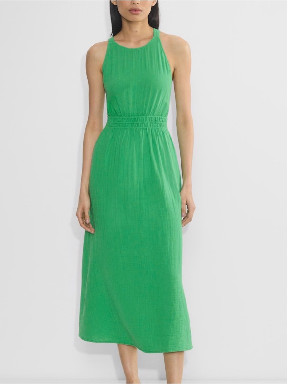 Sleeveless Green - Midi Dress